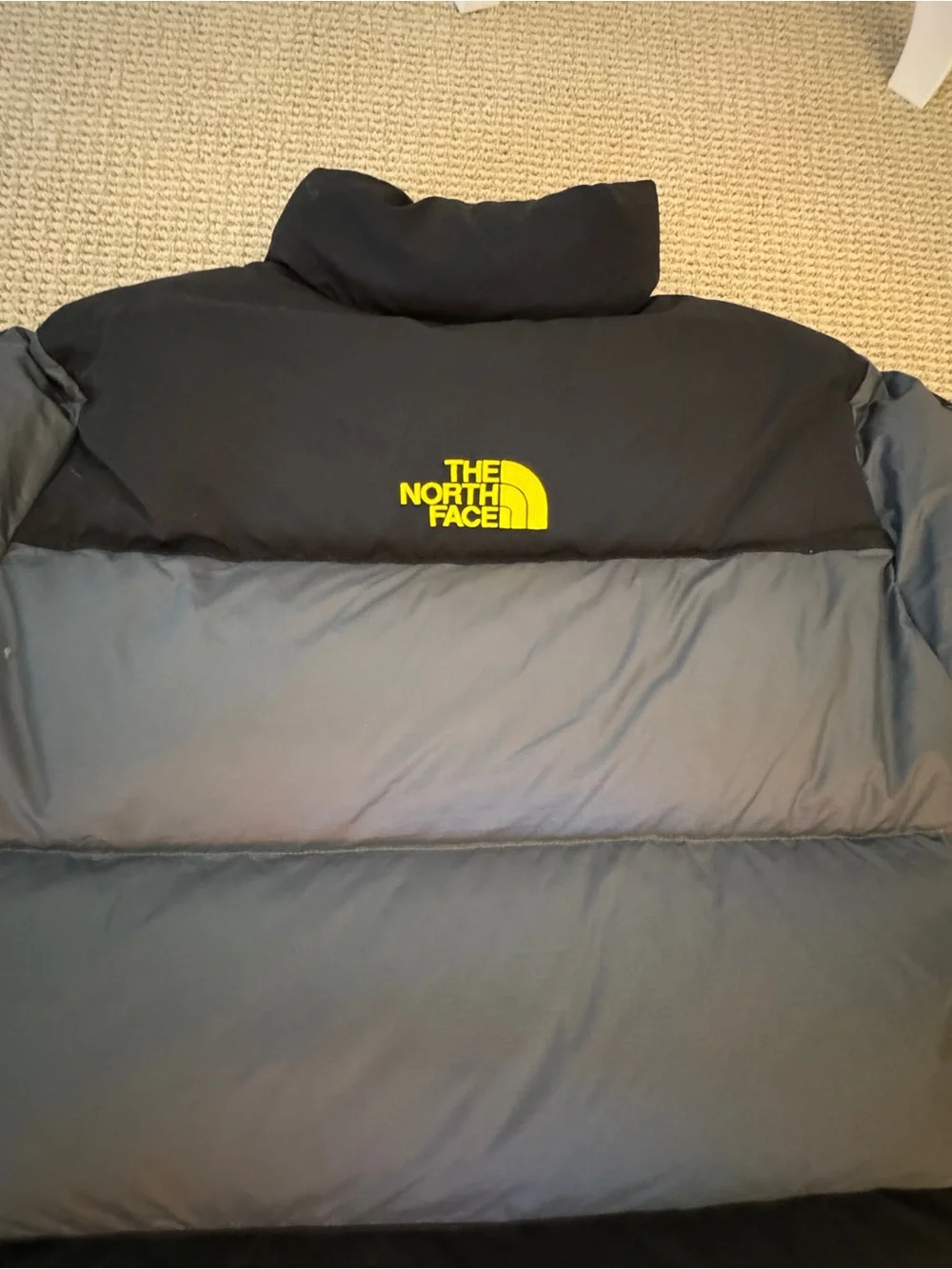 2020 The North Face Steep Tech Down Jacket Grey X TNF Black X Yellow M - Picture 6 of 11